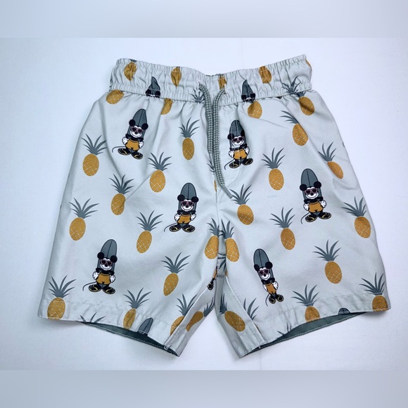 Disney Junior 3T Mickey Mouse Print Toddler Boys Elastic Waist Swim Trunks - Picture 1 of 2